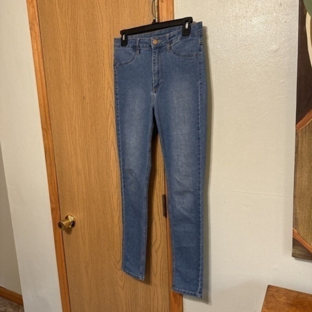H&M "Skinny High Waist Ankle" Size 29 Medium Wash High-Rise Skinny Leg Jeans